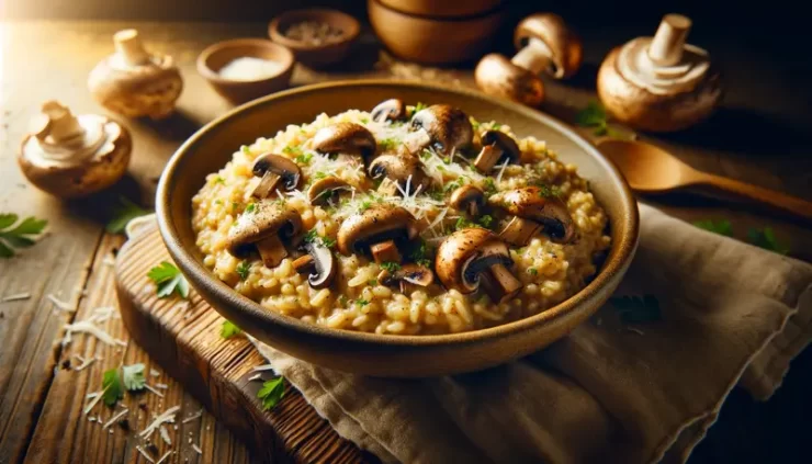 Recette du Risotto de Riz Complet aux Champignons