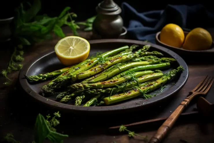 Recette asperges grillées aux citrons verts et graines de sésame