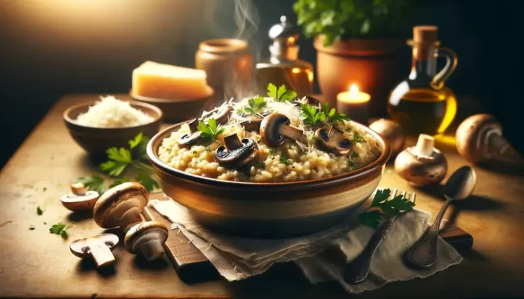 Recette Risotto aux champignons et parmesan