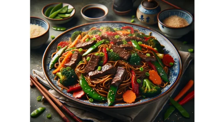 Recette des Nouilles Chinoises au Bœuf et aux Légumes