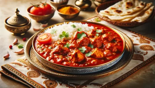 Recette du Curry de poulet à l'indienne avec riz basmati
