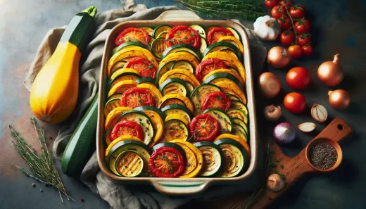 Recette facile de tian de légumes coloré