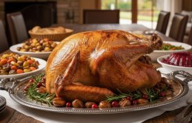 Dinde aux marrons du repas de Noël